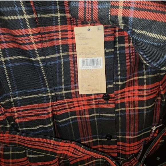 Cremieux Plaid Black/Red Holiday Charm  women's dress 10 NWT - Picture 6 of 7